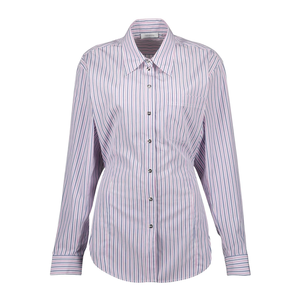 Rabanne Femme Violet Blouses Et Chemises, Taille: 38 Fr Chemise À Rayures Te Printemps-Été 2025
