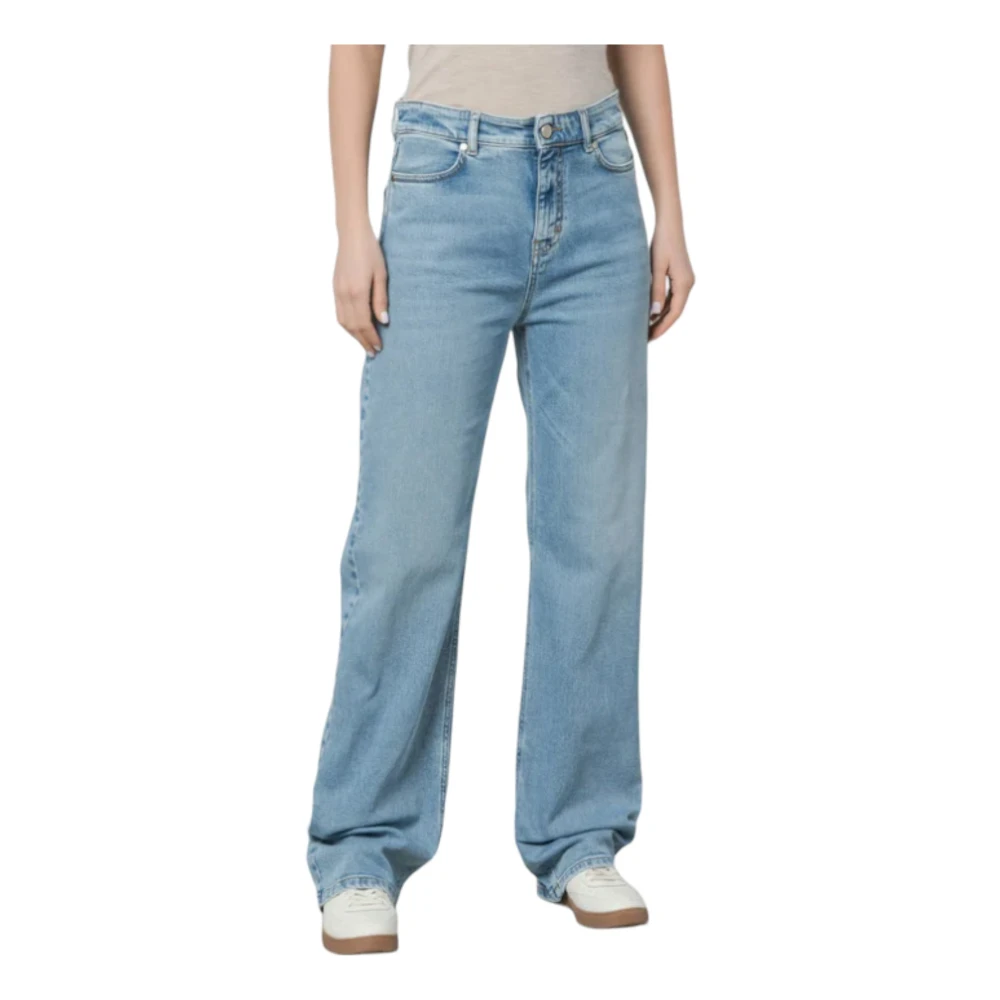 Max Mara Ginetta Blauwe Jeans Straight Fit Blue Dames