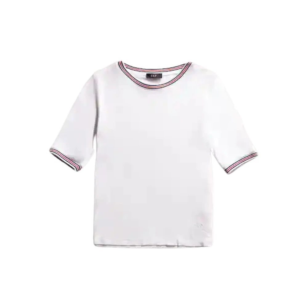 Fay - Tops > T-Shirts - White - Fay - Modalova