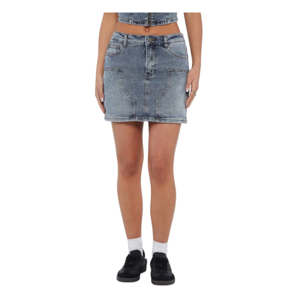 Guess Biologische katoenen spijkerrok Blue Dames