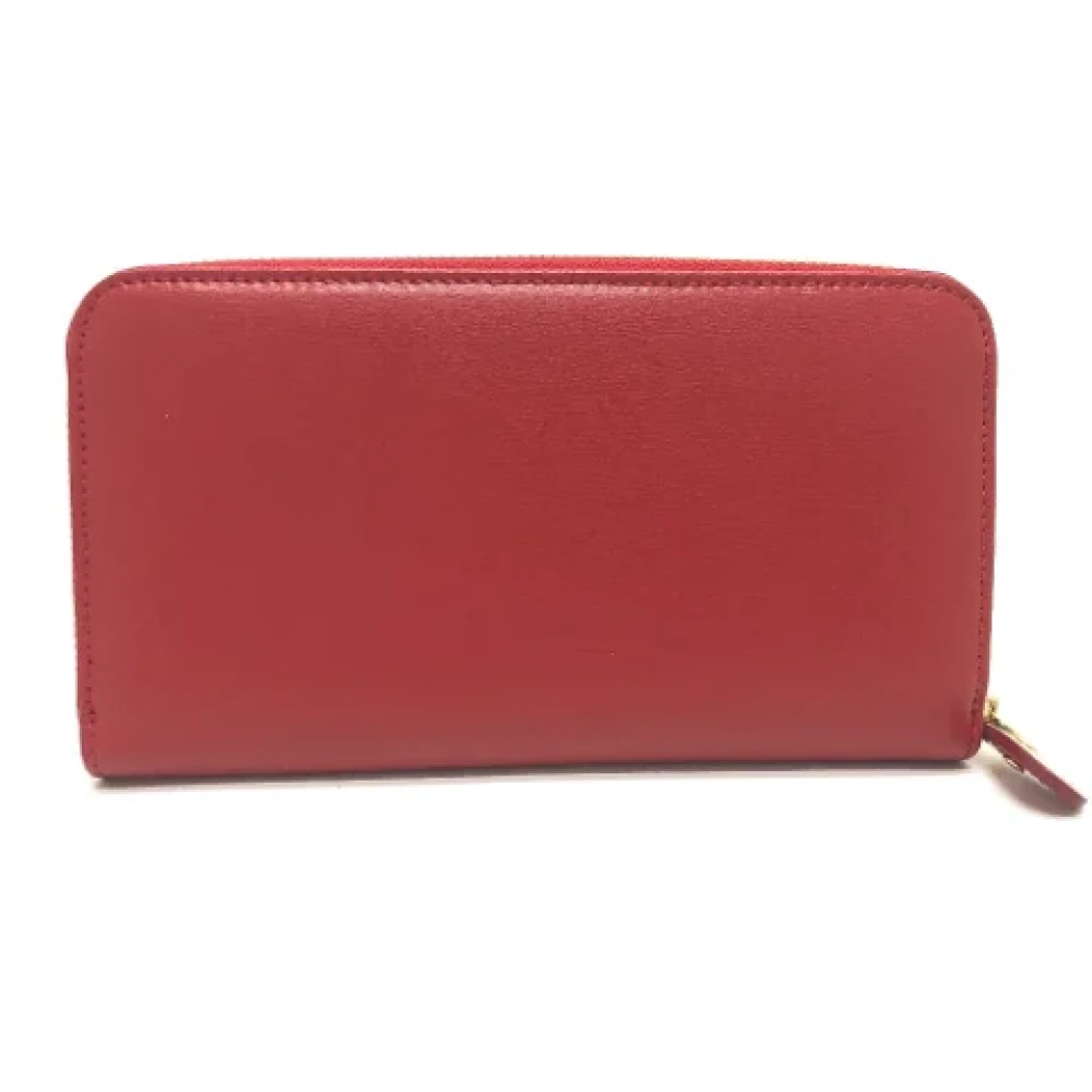 Salvatore Ferragamo Pre-owned Leather wallets Red Dames