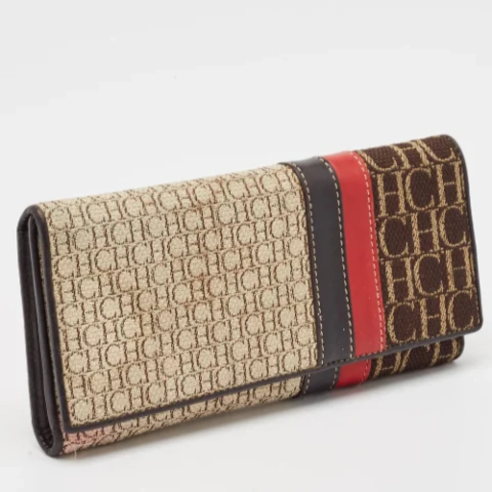 Carolina Herrera Pre-owned Canvas wallets Multicolor Dames