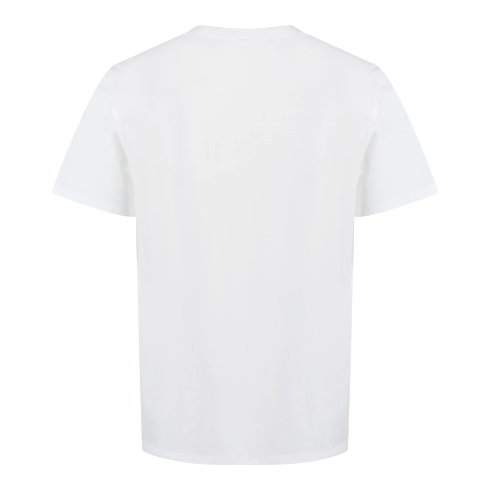 Vince Geribbelde katoenen T-shirt White Heren