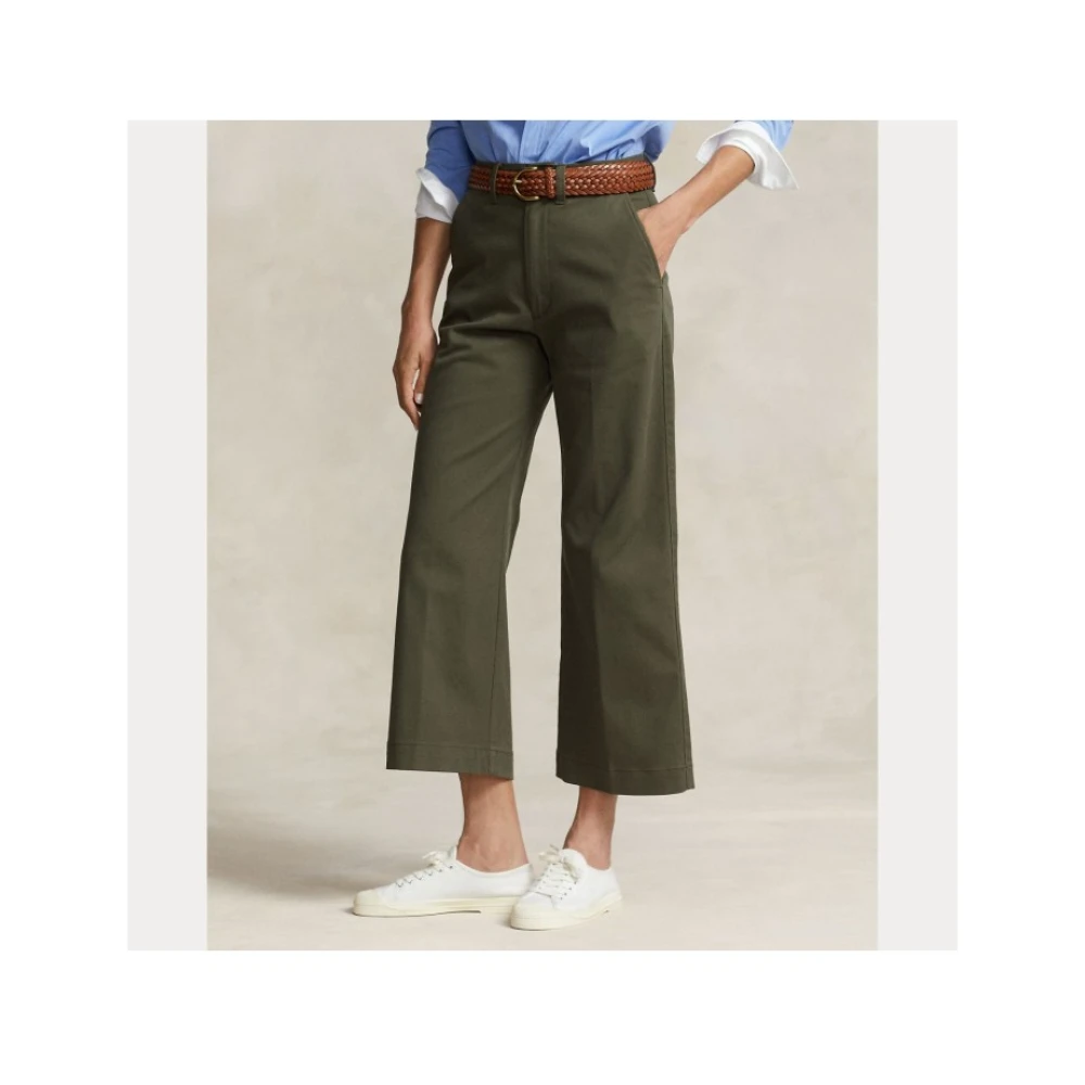 Ralph Lauren Chino Broek Groot Olijf Green Dames
