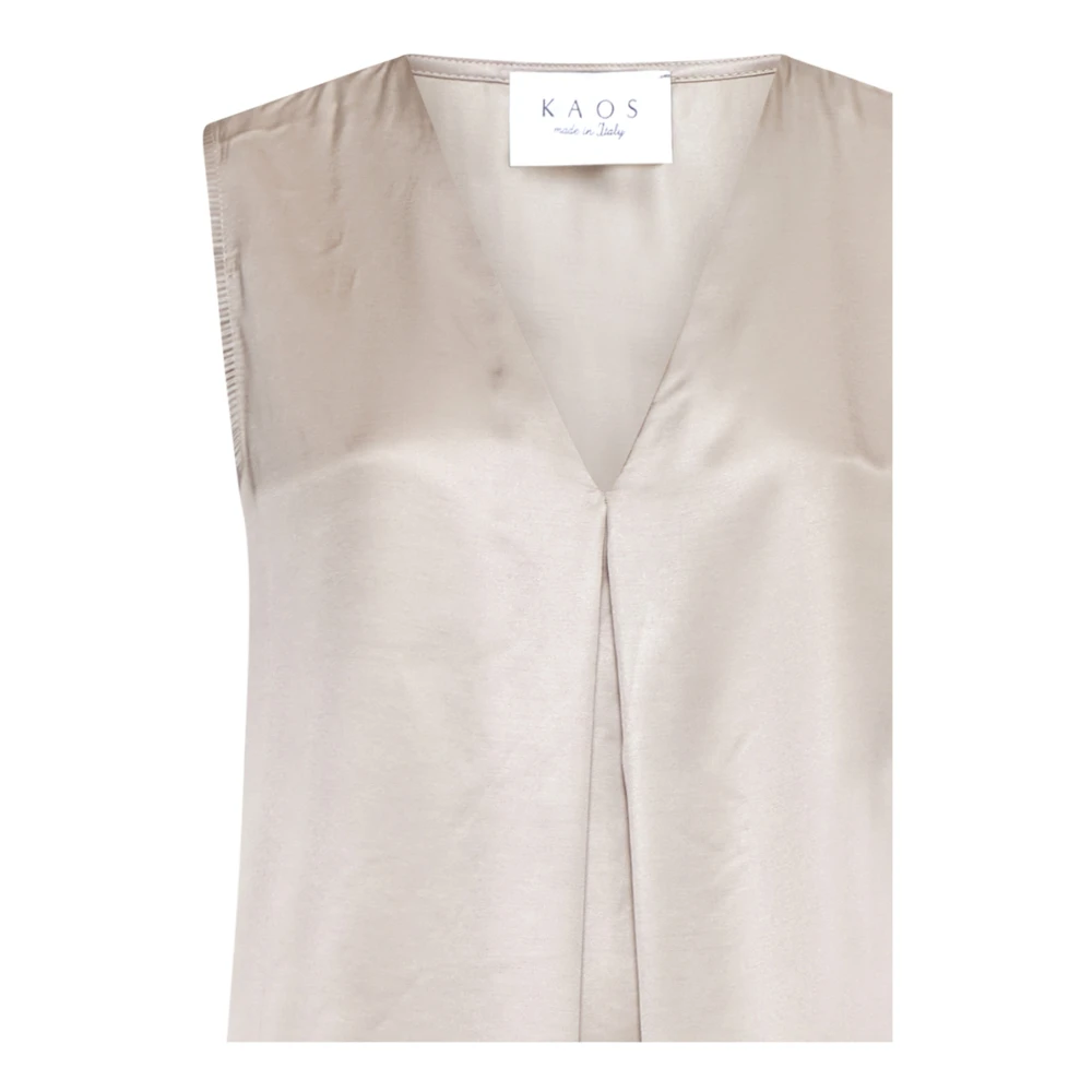 Kaos Stijlvolle Top Collectie Beige Dames