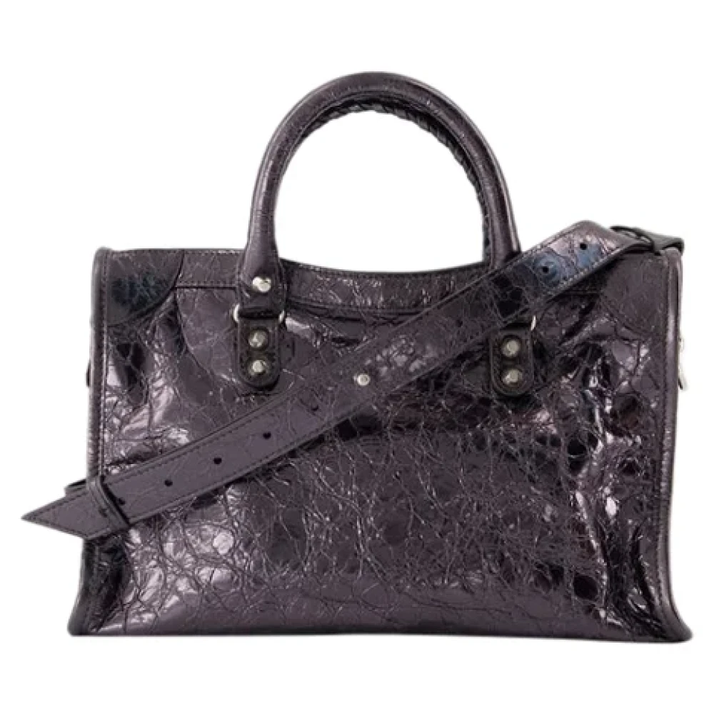 Balenciaga Leather handbags Gray Dames