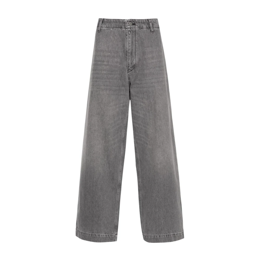 Emporio Armani Grijze Denim Straight Leg Broek Gray Heren