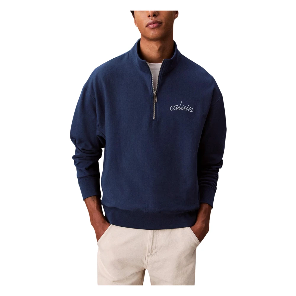 Calvin Klein Jeans Men's Blue Premium Terry Chain