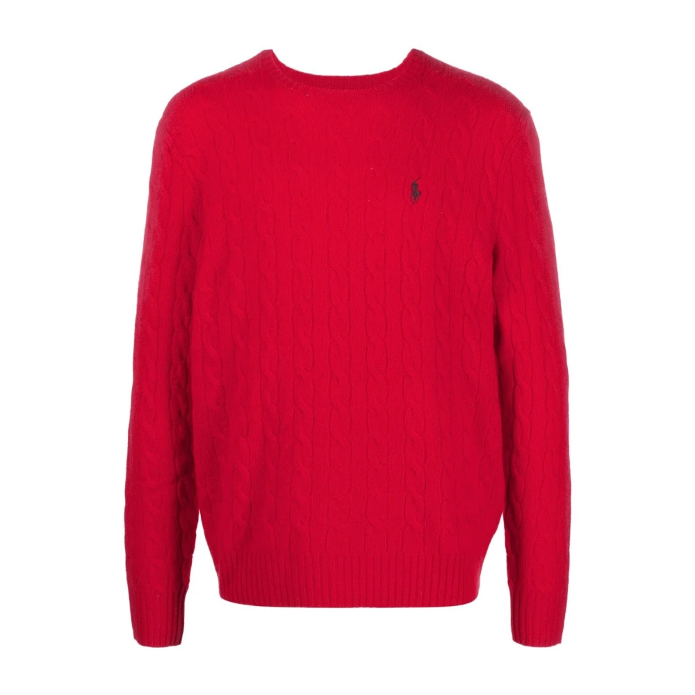 Ralph Lauren Cardinal Rode Cashmere Polo Sweater Red Heren