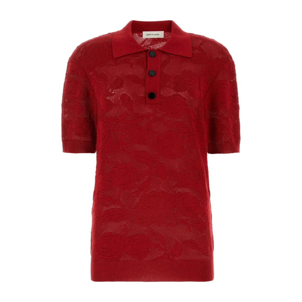 Ernest W. Baker Women's Red Kn113pil23 Polo