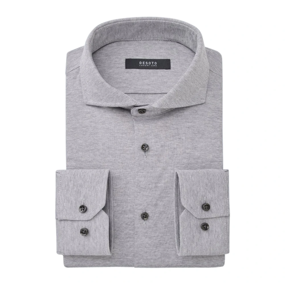 Desoto Grijze Overhemdjurk van Katoen met Slim Fit Gray Heren