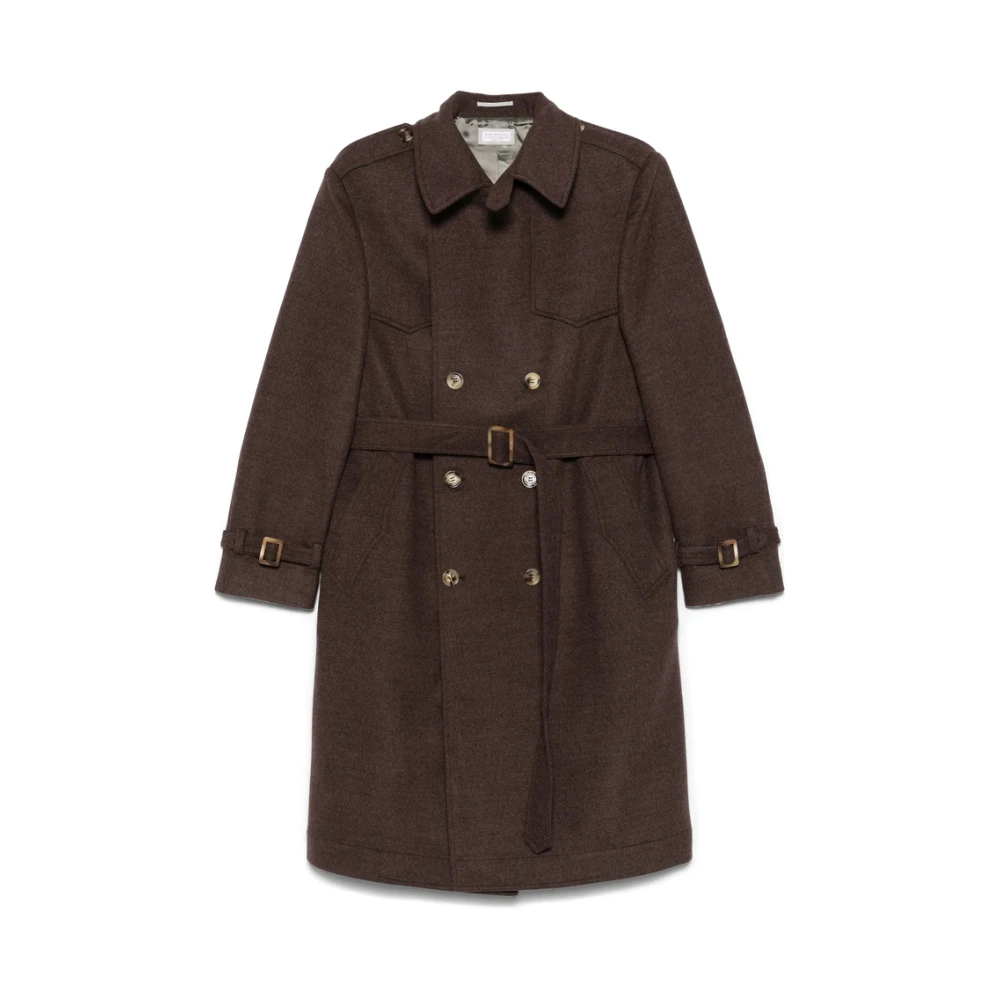 Coats > Belted Coats - - Brunello Cucinelli - Modalova