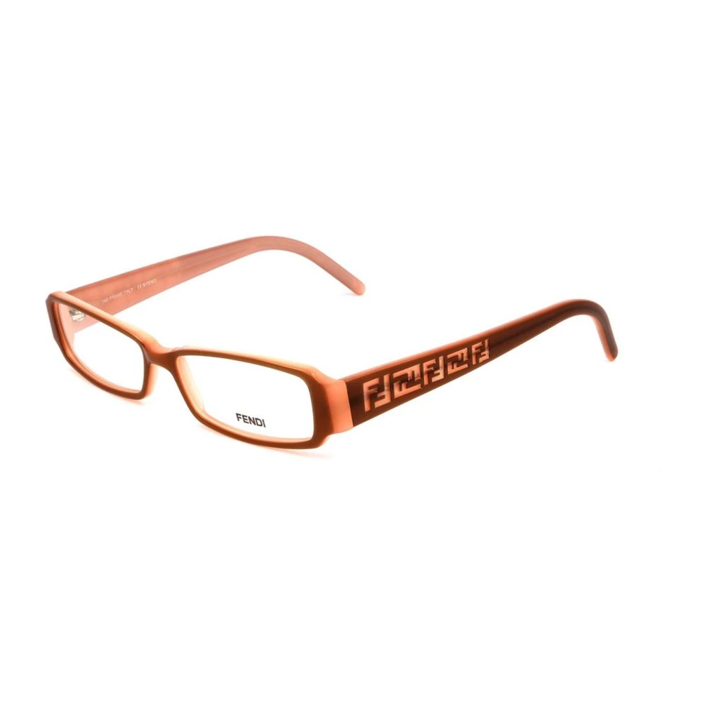 Fendi Bicolor Plastic Brilmonturen voor Vrouwen Brown Dames