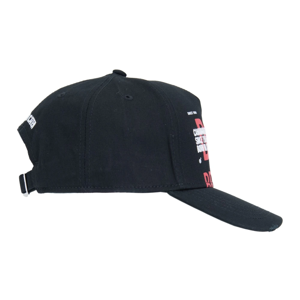 Dsquared2 Geborduurd Logo Baseballpet Black Unisex