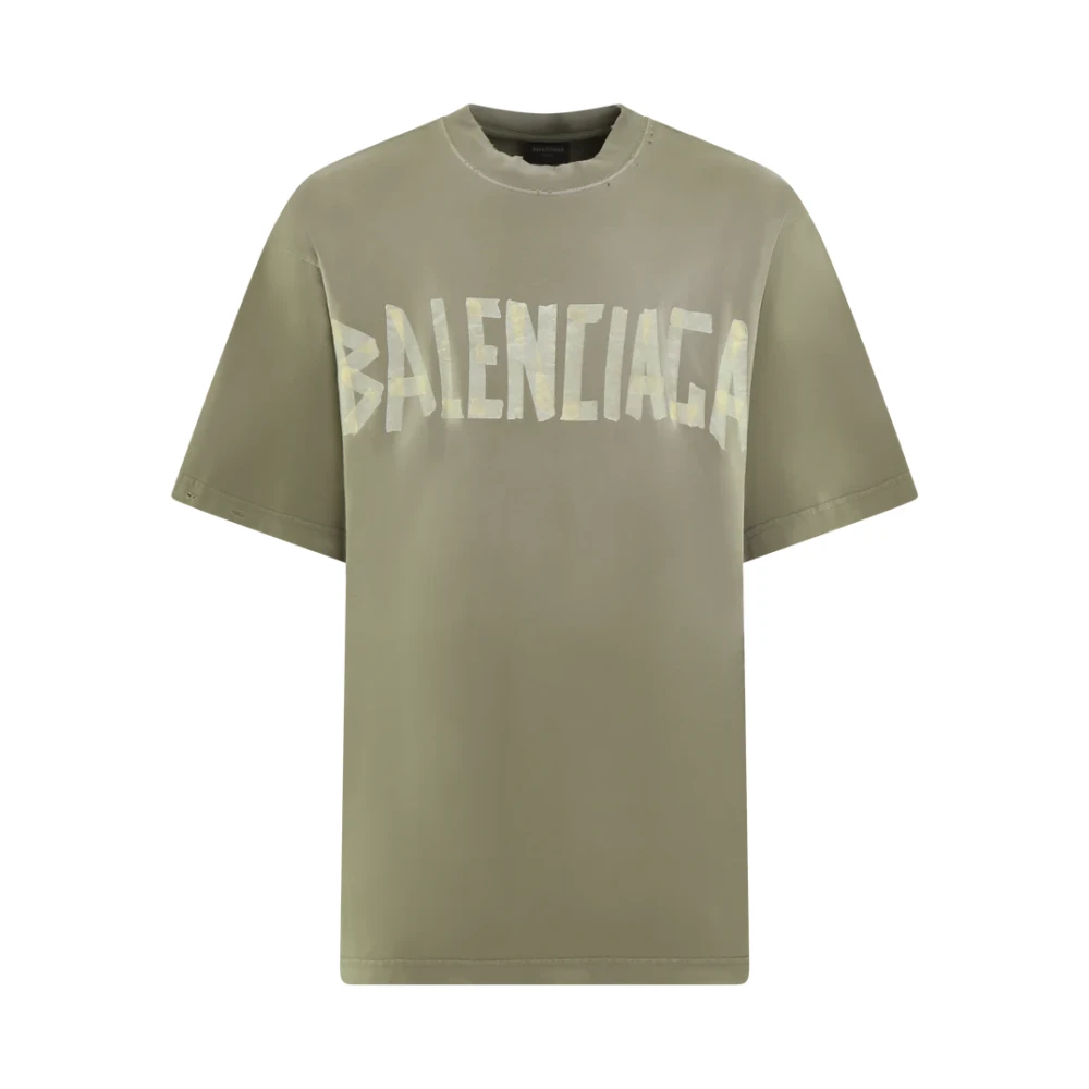 Balenciaga Heren Medium Fit Stijlvol Shirt Green Heren