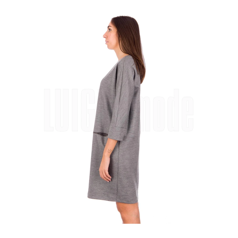Fabiana Filippi Merinowollen Jurk Gray Dames
