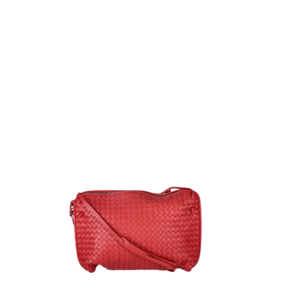 Bottega Veneta Vintage Pre-owned Leather shoulder-bags Red Dames