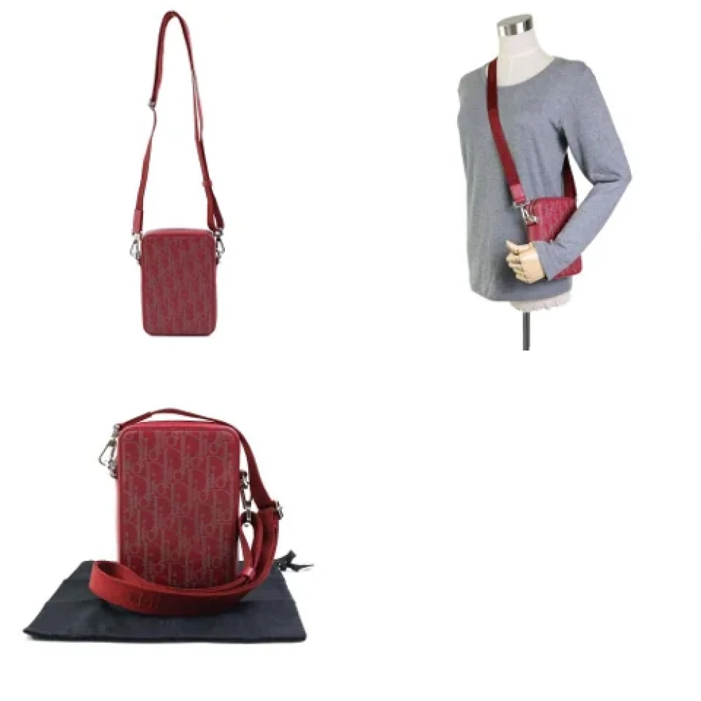 Dior Vintage Pre-owned Leather dior-bags Red Dames