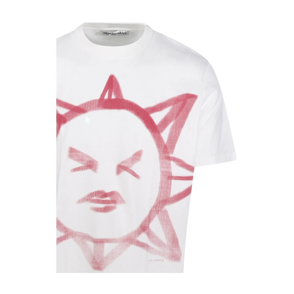 Our Legacy Squinting Sun Legacy Jersey T-Shirt White Heren