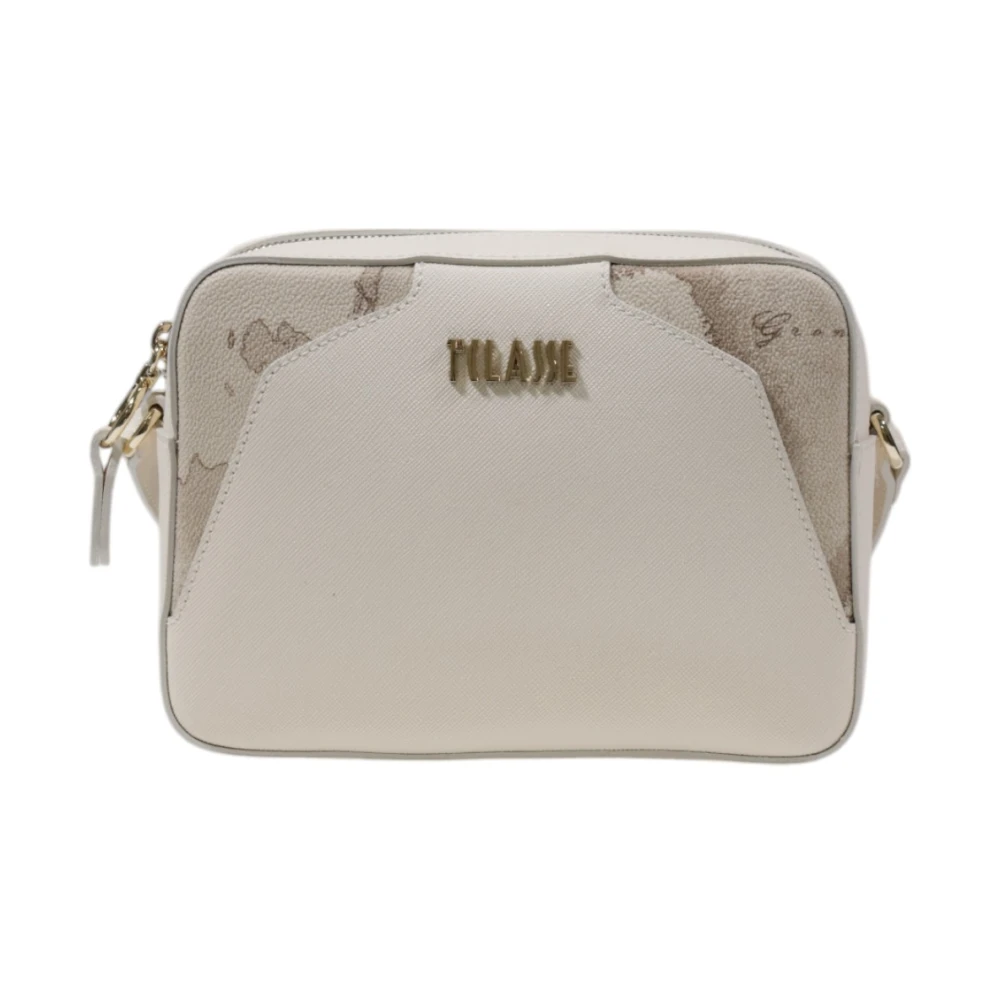Alviero Martini 1a Classe Stijlvolle Kleine PVC Dames Tas Beige Dames
