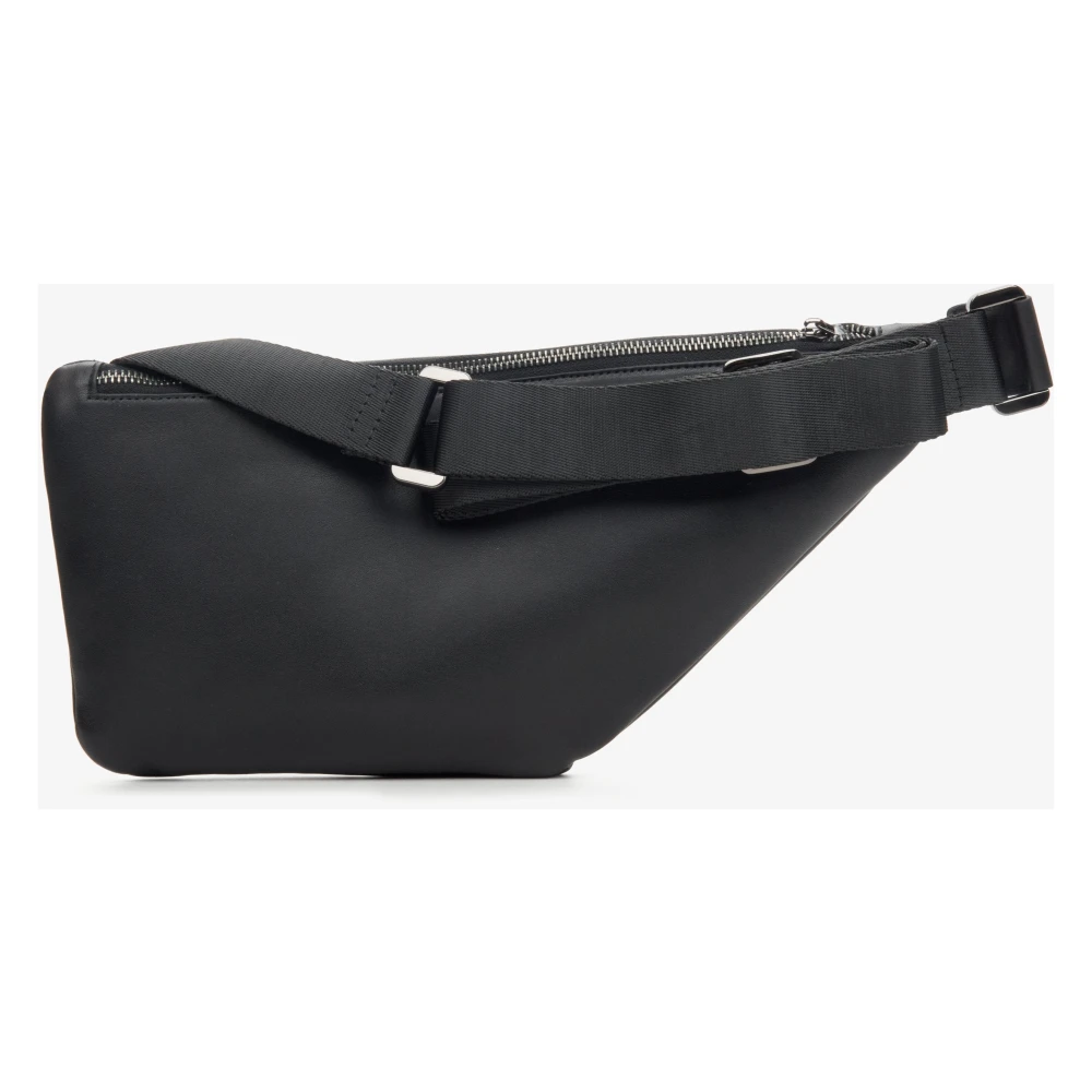 Estro Mannen Grote Heuptas gemaakt van Echt Zwart Leer Er00114157 Black Heren