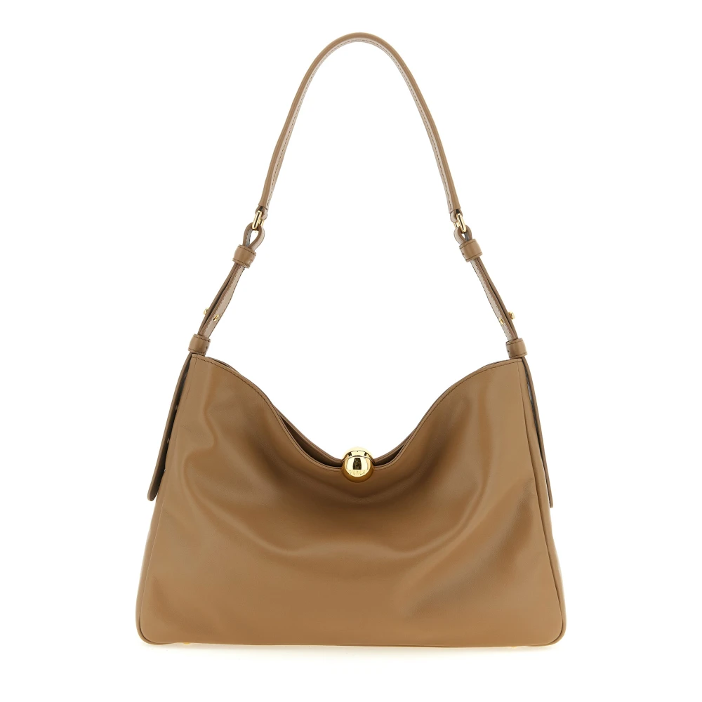 Furla Women's Beige Sfera Soft Large Shoulder Bag - Shoulder Bags - One Size - Bags