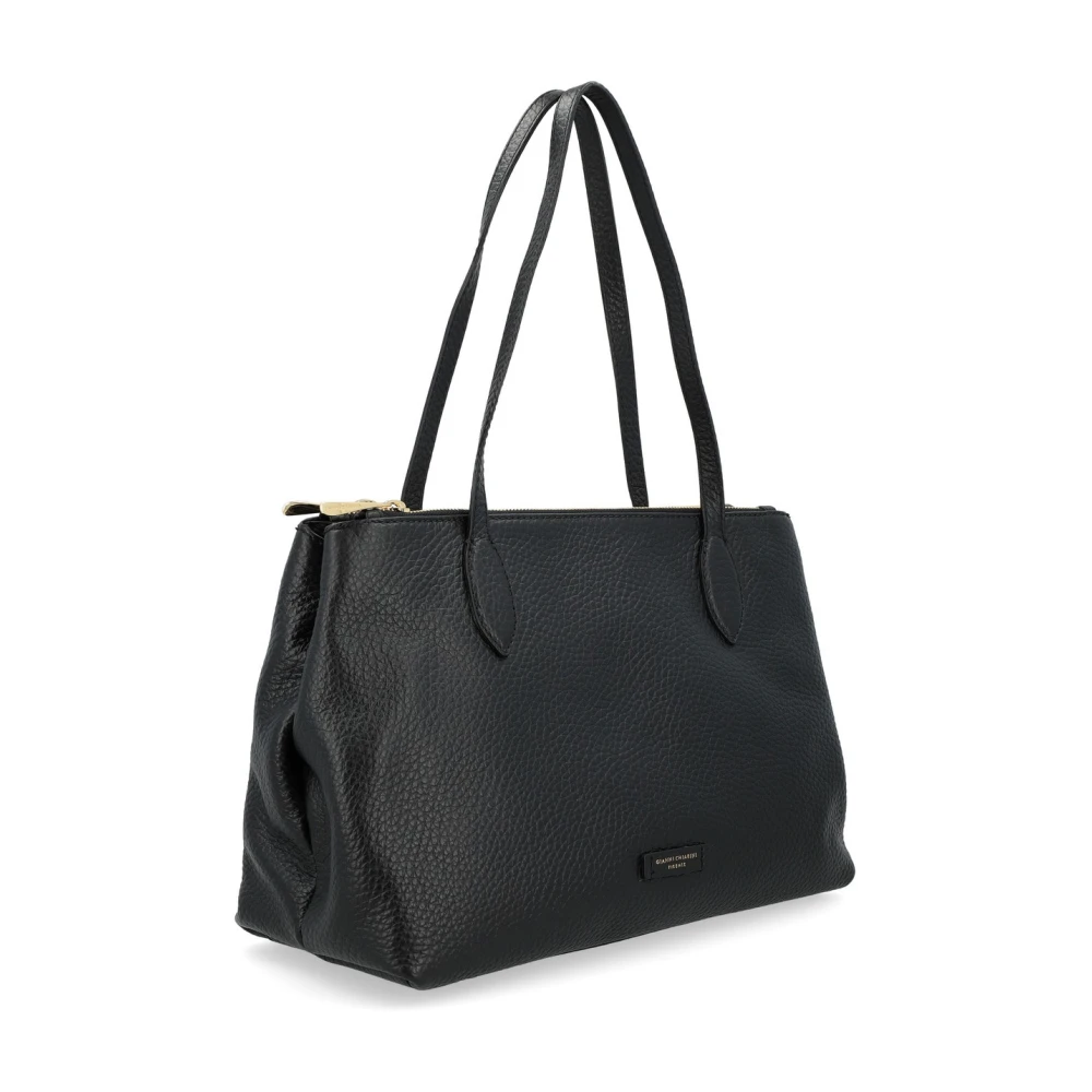 Gianni Chiarini Zwarte Leren Crossbody Tas Black Dames