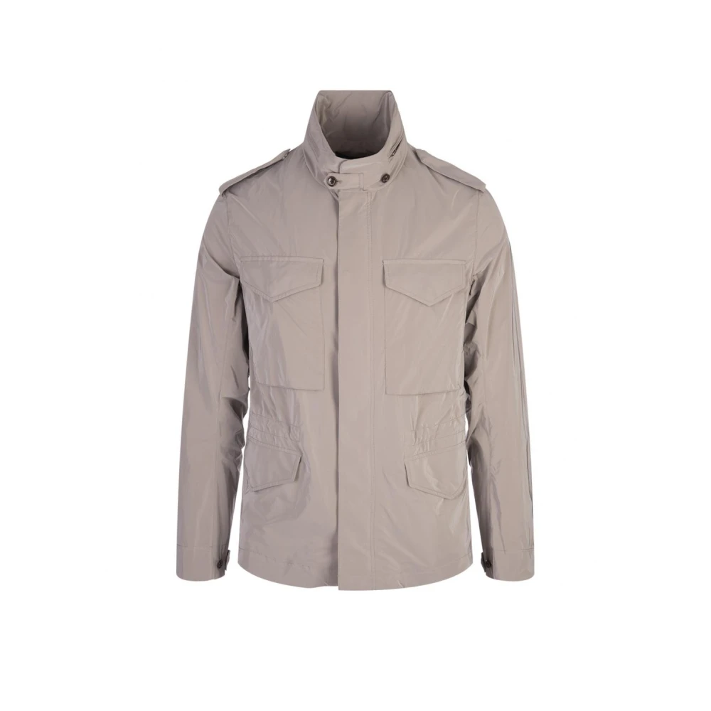 Montecore Men's Beige Cotton Parka And Puffer Jackets