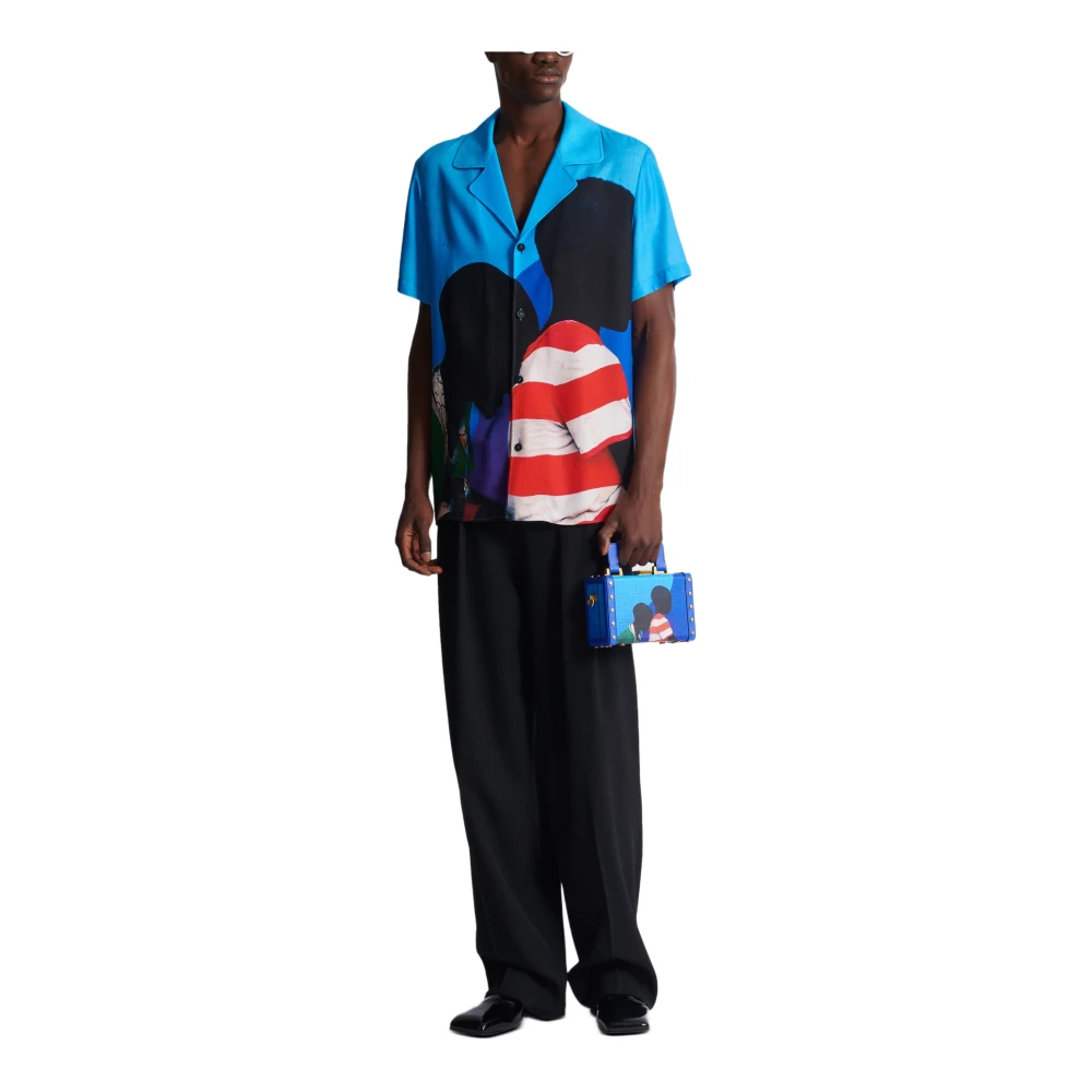 Balmain Twill pyjama shirt met Prince Gyasi print Multicolor Heren
