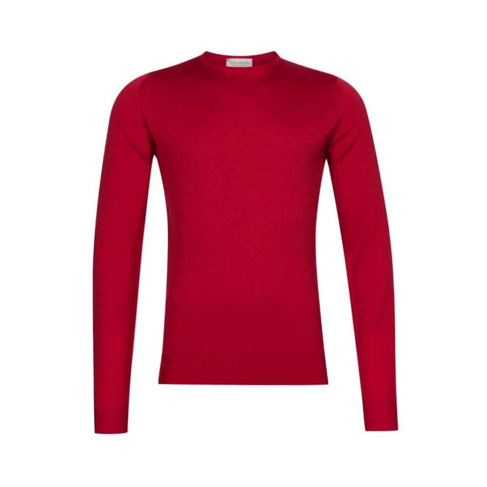John Smedley Merino Wool Turtleneck Sweater Lundy Red Heren