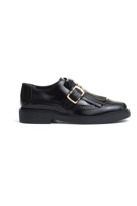 Svart Spänne Frans Loafers