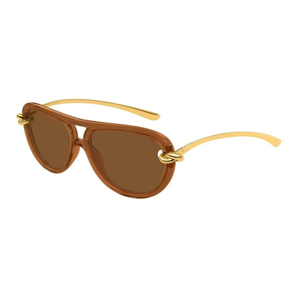 Bottega Veneta Women's Brown Sunglasses, 58 Mm, Aviator Sunglasses