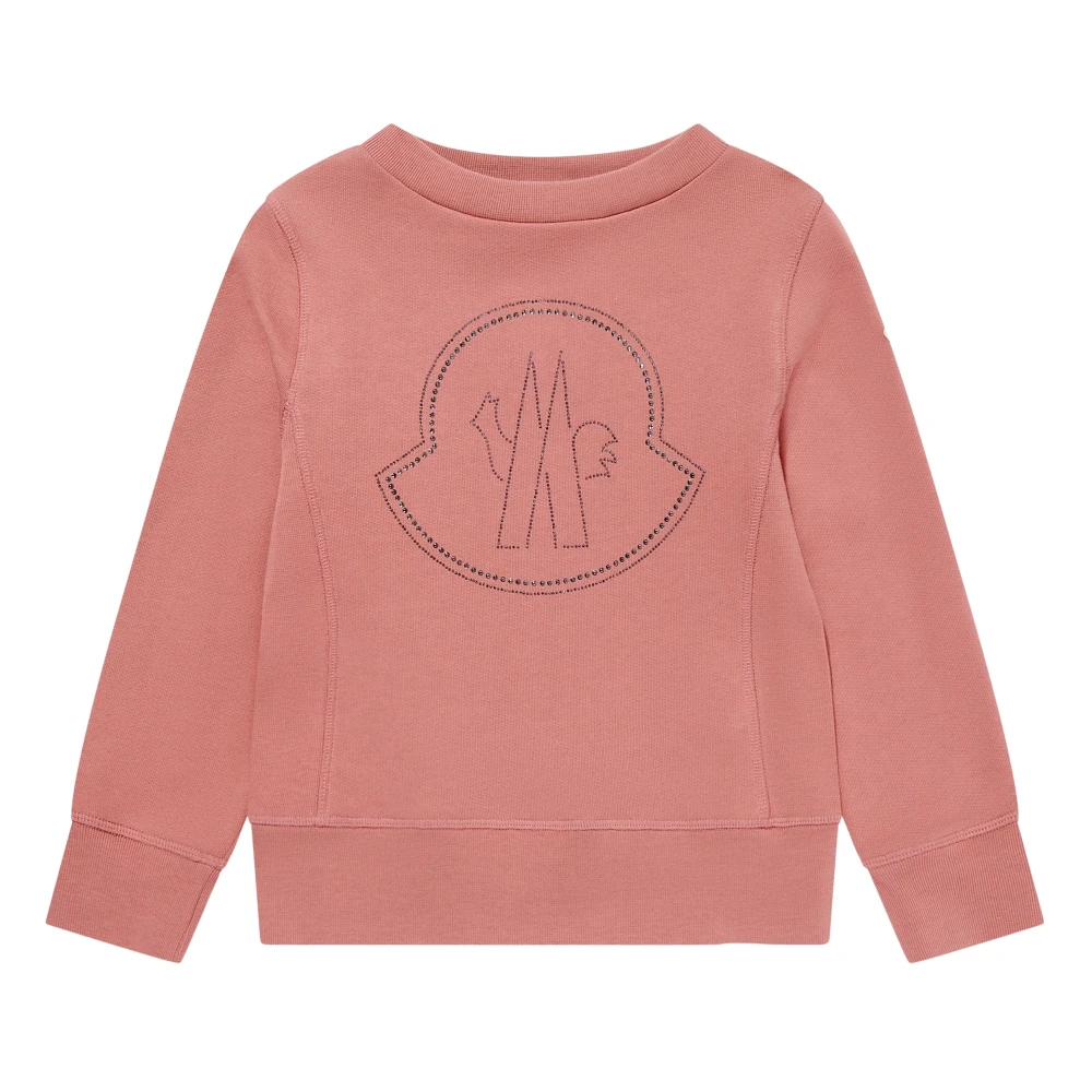 Moncler Girls Pink Kids Sweatshirts, 4 Y, Logo Sweatshirt