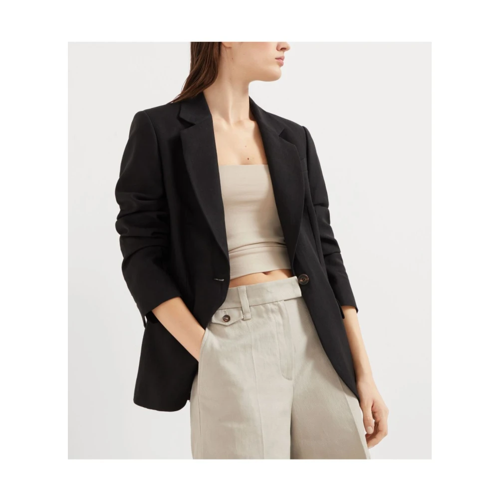 BRUNELLO CUCINELLI Zwarte Herenjassen Black Dames