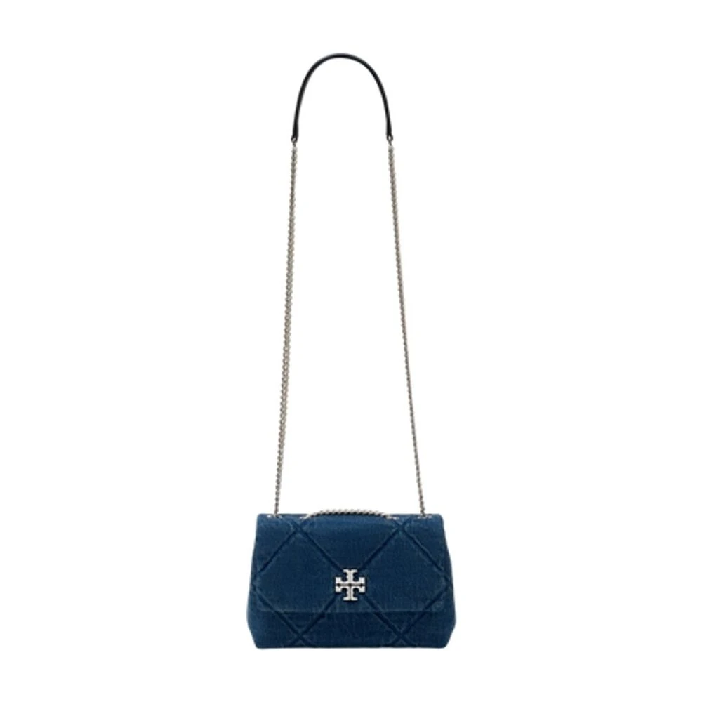 Tory Burch Women's Blue Kira Diamond Quilt Small Convertible Bag
