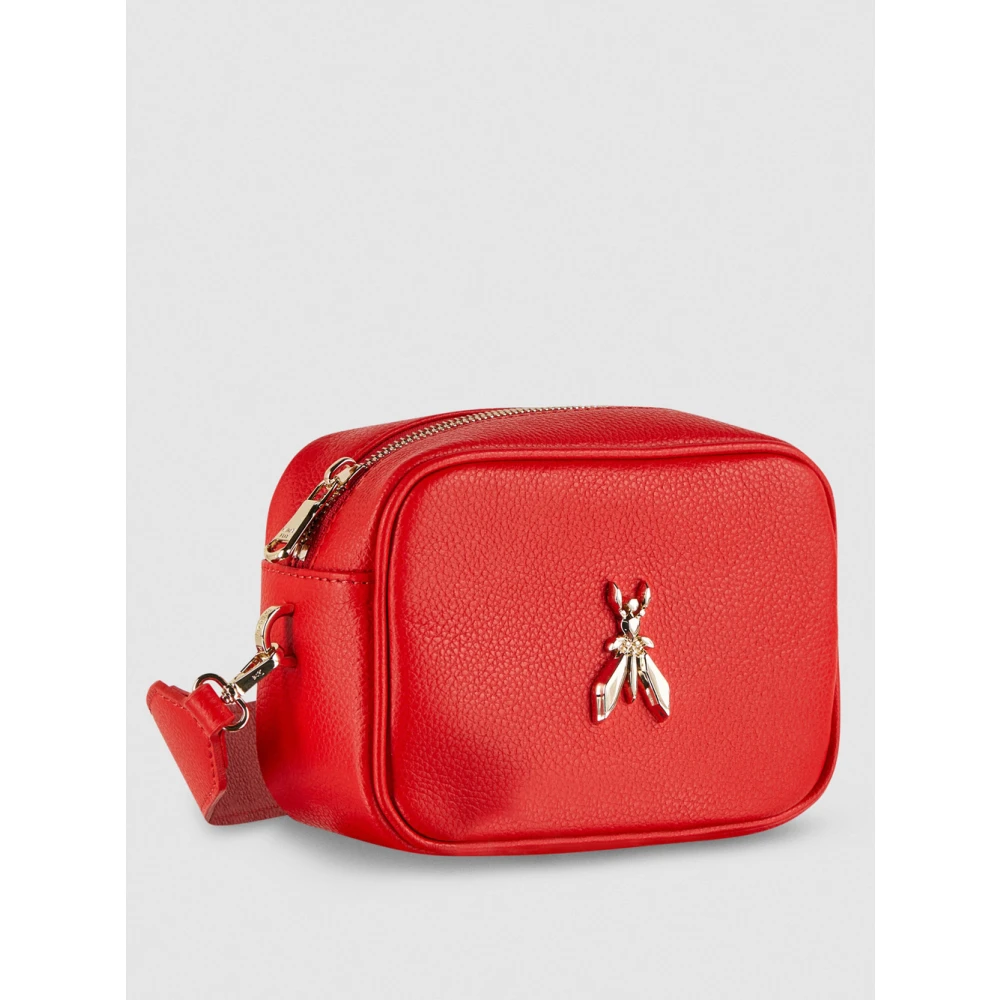 PATRIZIA PEPE Trendy Schoudertas met Fly Logo Red Dames