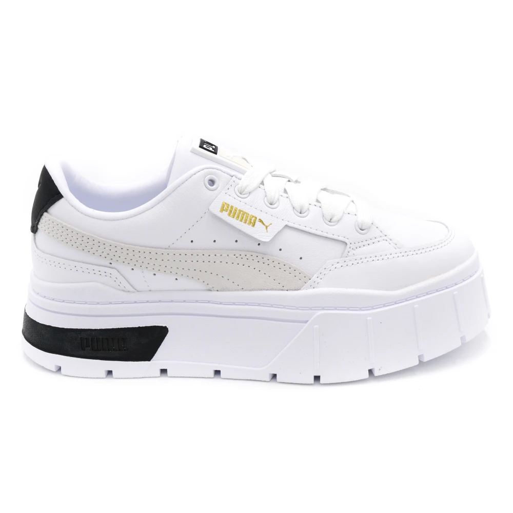 Puma Läder Sneakers för Kvinnor White, Dam