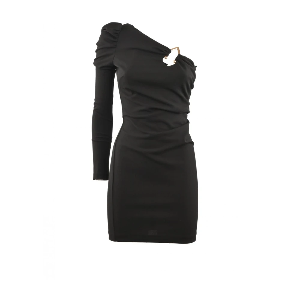 Aniye By Korte one-shoulder jurk met borstuitsnijding Black Dames