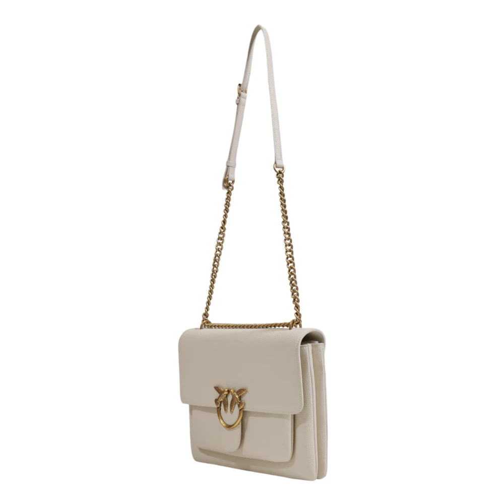 pinko Zachte Leren Dames Tas Collectie White Dames