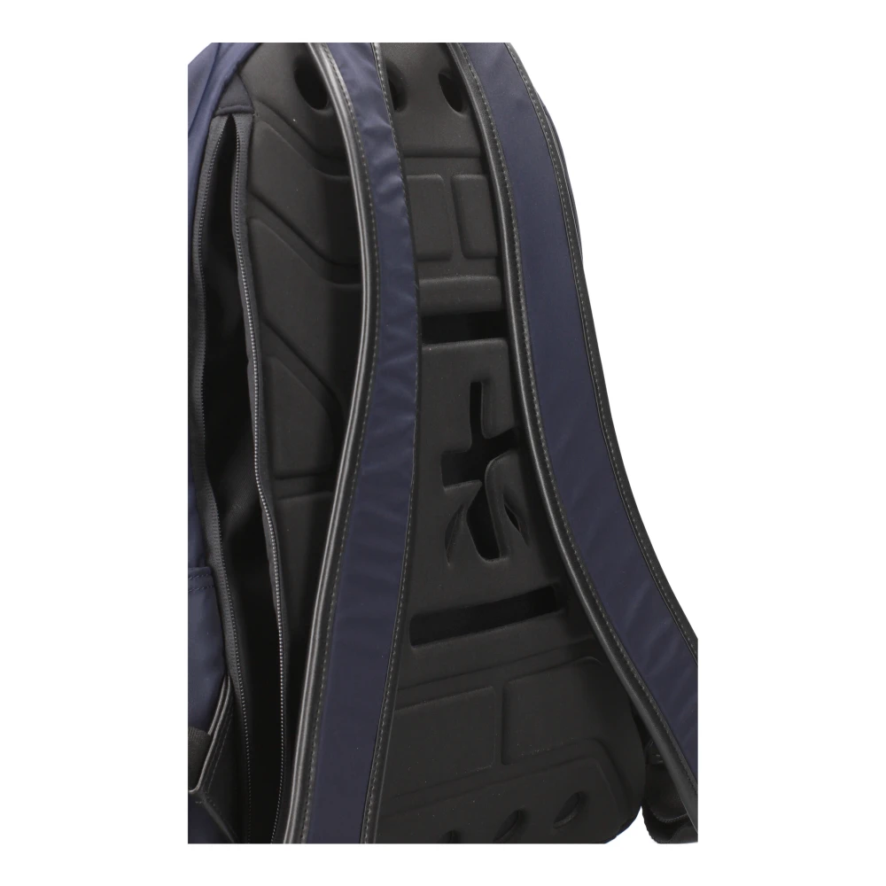 Premiata Zwarte rugzak met leren details Blue Heren