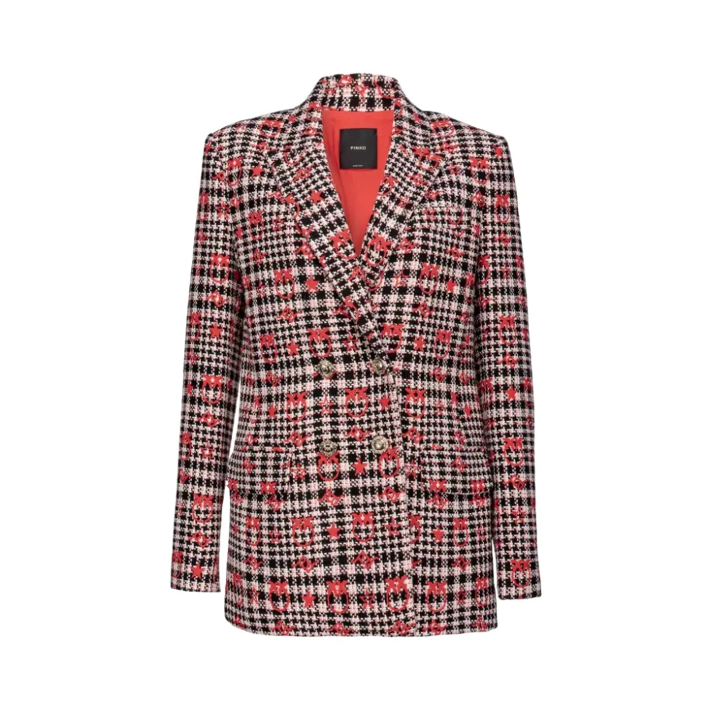 Pinko Geruite Maderna Blazer Red Dames