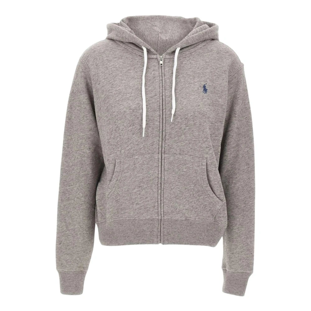Ralph Lauren Women's Gray Logo Sweatshirt - Zip-Throughs - L - Sweatshirts & Hoodies