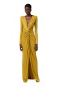 longue-robe-drapee-a-col-en-v