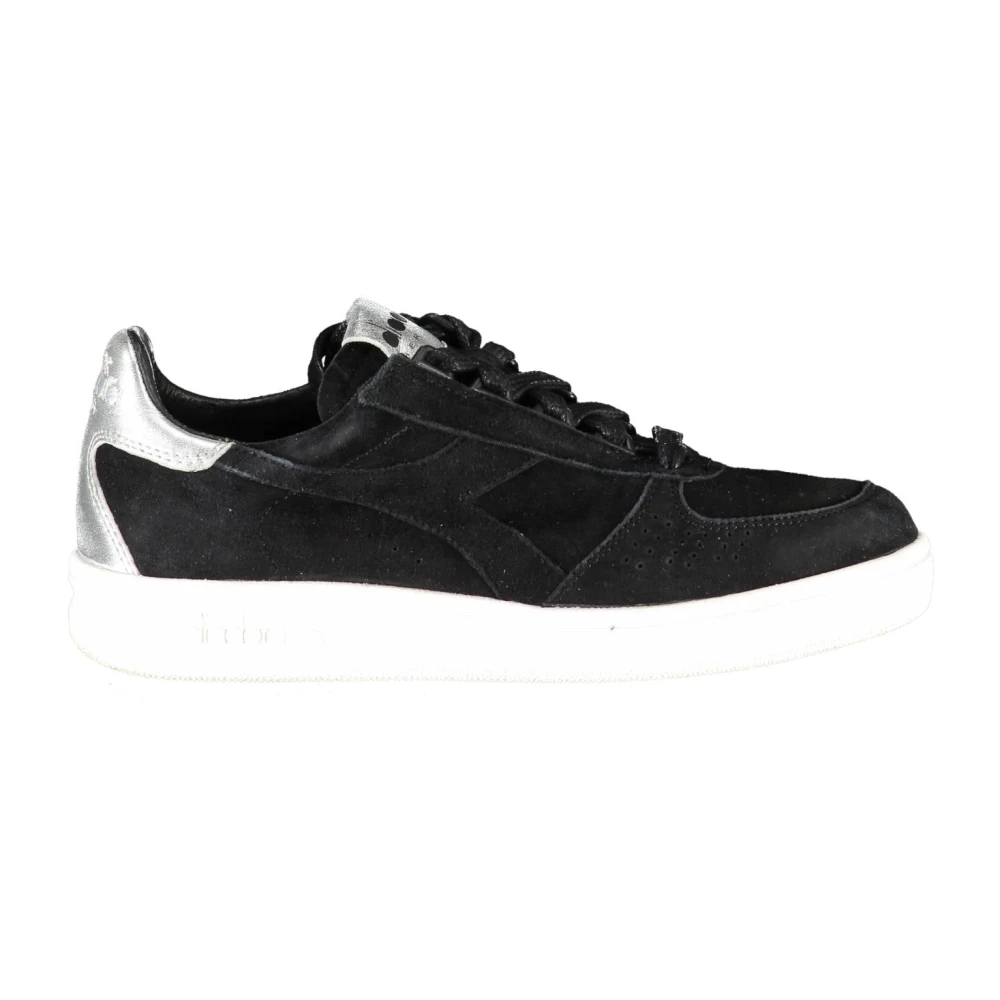 Diadora Women's Black Sneakers, 3 Uk, Sporty Lace-Up Trainers