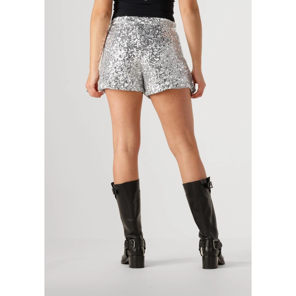 Harper & Yve Zilveren Glitter Minirok Gray Dames