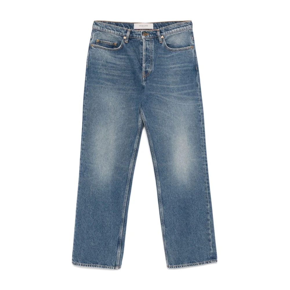 Golden Goose Men's Blue Straight Fit Jeans, W34, Skate Trousers For