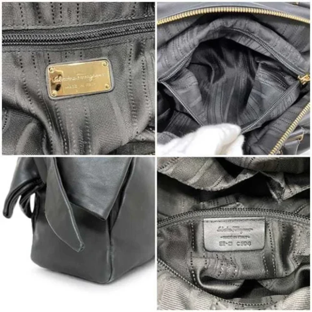 Salvatore Ferragamo Pre-owned Leather handbags Black Dames