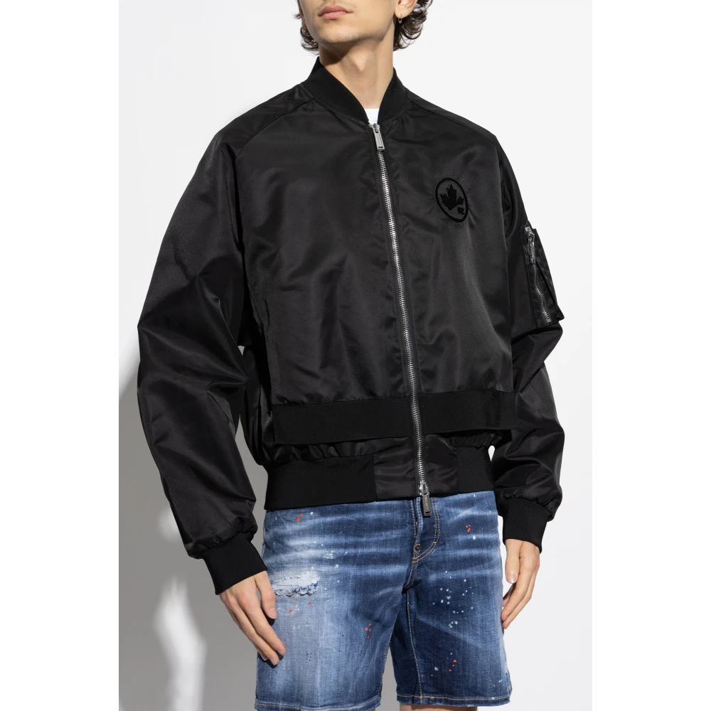 Dsquared2 Bomberjack met vintage-effect Black Heren