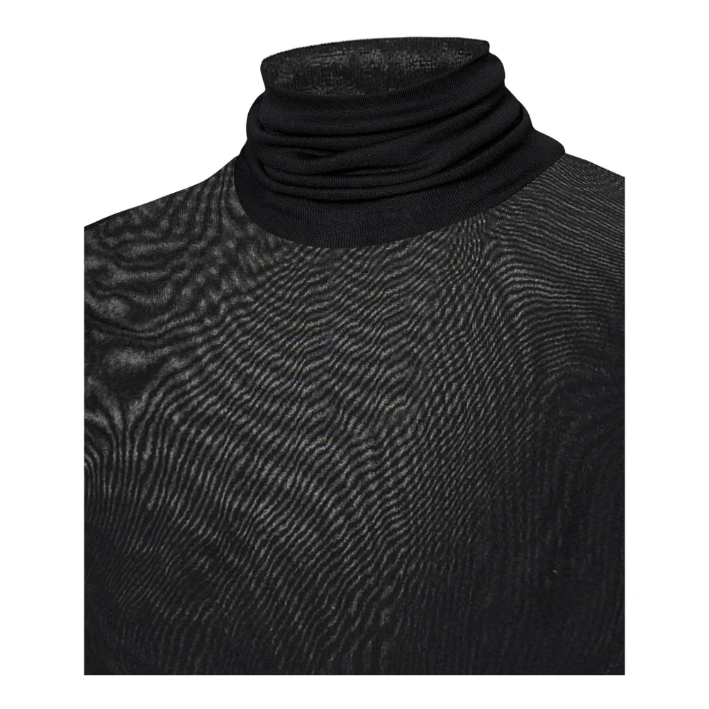Maison Margiela Zwarte Coltrui Bodysuit met Vier Stiksels Black Dames