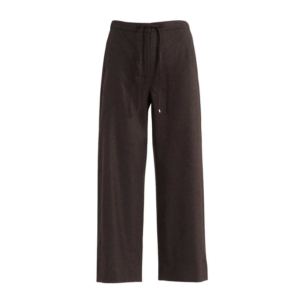 Max Mara Floria Wide Trousers - Female - Wide Trousers - Brown - L - Trousers
